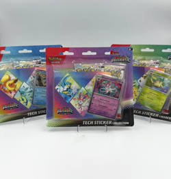 Pokemon TCG Prismatic Evolutions Tech Sticker Collection Set of 3 Sealed - Image 2
