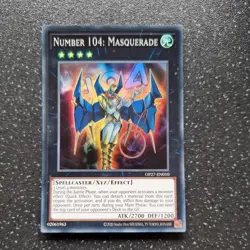 Number 104 Masquerade OP27-EN010 Super Rare Near Mint Yugioh - Image 1