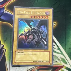 Yugioh! Red-Eyes B. Dragon SDJ-001 Ultra Rare 1st Edition MP - Image 1