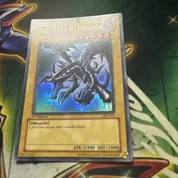 Yugioh! Red-Eyes B. Dragon SDJ-001 Ultra Rare 1st Edition MP - Image 2