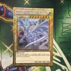 Yugioh! Blue-Eyes White Dragon MVP1-ENGV4 Gold Secret Rare Limited Ed VLP/NM - Image 1
