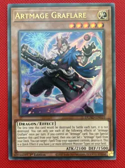 DUAD-EN010 Artmage Graflare Ultra Rare 1st Ed YuGiOh! NEW - Image 1