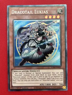 JUSH-EN001 Dracotail Lukias Collector's Rare 1st Ed YuGiOh - Image 1