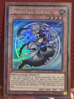 JUSH-EN001 Dracotail Lukias Collector's Rare 1st Ed YuGiOh - Image 1