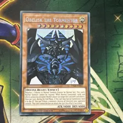 Yugioh! Obelisk the Tormentor TN19-EN007 Secret Rare Limited Edition NM - Image 1