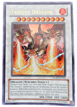 Trident Dragion Ultimate Rare Card NM (RGBT-EN043) Unlimited Yugioh Yu-Gi-Oh - Image 1