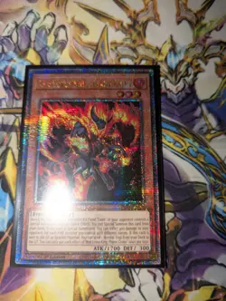 yugioh Red Lotus King Flame Crime Quarter Century Rare 1st Edition BLTR-EN028 - Image 1