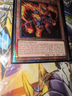 yugioh Red Lotus King Flame Crime Quarter Century Rare 1st Edition BLTR-EN028 - Image 3