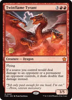 Twinflame Tyrant [Foundations Prerelease Promos] Magic MTG - Image 1