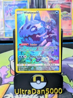 Pokemon TCG Wishiwashi Holo Secret Rare Card Sun Moon Cosmic Eclipse 240/236 - Image 1