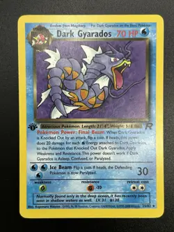 DARK GYARADOS Pokemon Card - WOTC - 1st Edition - Team Rocket - 25/82 - NM (C) - Image 2