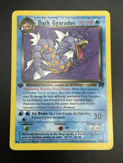 DARK GYARADOS Pokemon Card - WOTC - 1st Edition - Team Rocket - 25/82 - NM (C) - Image 3