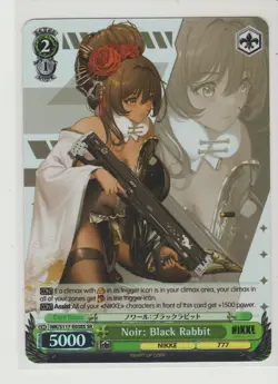 Noir: Black Rabbit Super Rare Weiss Card NIK/S117-E038S SR NIKKE - Image 1