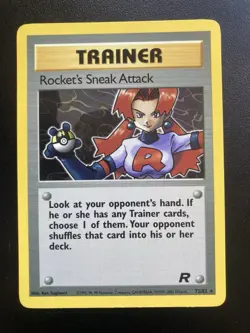Pokemon Card Rockets Sneak Attack 72/82 Non Holo Rare Team Rocket WOTC - Image 1