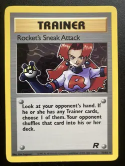 Pokemon Card Rockets Sneak Attack 72/82 Non Holo Rare Team Rocket WOTC - Image 1