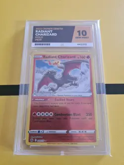 ACE 10 - GEM MINT Radiant Charizard 020/159 Crown Zenith HOLO Rare Pokemon Card - Image 1