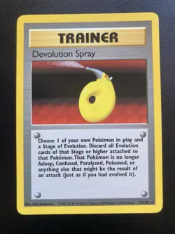 Devolution Spray 72/102 Rare Base Set Pokemon Card WOTC 1999 - Image 1
