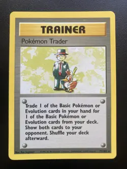 Pokemon Trader 77/102 Rare Base Set Pokemon Card WOTC 1999 - Image 1