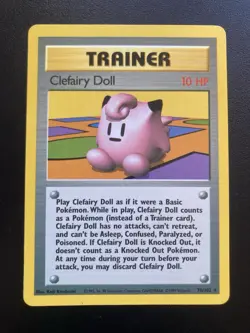 Clefairy Doll 70/102 Rare Base Set Pokemon Card WOTC 1999 - Image 1