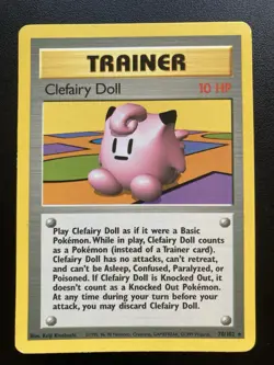 Clefairy Doll 70/102 Rare Base Set Pokemon Card WOTC 1999 - Image 1