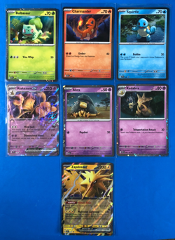Pokemon 151 Promo Card LOT- Poster- Bulbasuar Squirtle Charmander Alakazam Zap - Image 1