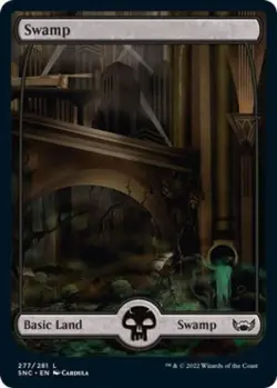 Swamp (277) -Foil Near Mint MTG Streets of New Capenna - Image 1