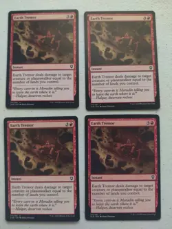 Earth Tremor x 4 Commander Legends: Battle for Baldur's Gate Regular MTG - Image 1