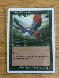 Mtg: Birds of Paradise: 7th Edition: Regular: Near Mint Condition - Image 1