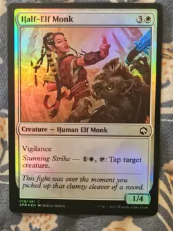 Half-Elf Monk FOIL Adventures in the Forgotten Realms MTG Magic - Image 1