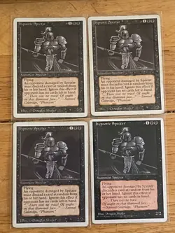 Mtg: Hypnotic Specter set of four: Revised x3 / 4th edition x1: Lightly Played - Image 1