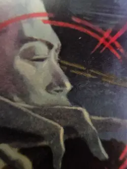 SEARING TOUCH Acrylic Hand Painted Mtg Magic Altered Art - Image 1