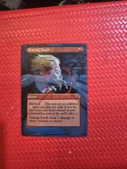 SEARING TOUCH Acrylic Hand Painted Mtg Magic Altered Art - Image 2