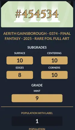 Aerith Gainsborough Borderless Foil MTG Final Fantasy 0374 FFVII FF7 Ace 9 - Image 3