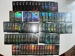 MTG Ukiyo-e Art Kamigawa Neon Dynasty Basic Lands Foil 79 Set NM-SP - Image 1