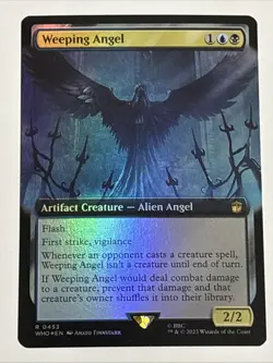 MTG Universes Beyond: Doctor Who Weeping Angel Extended Art Foil 0453 NM Rare - Image 1