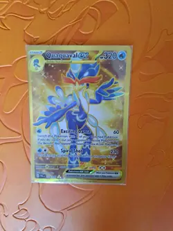 Pokemon Paldea Evolved quaquaval 273/193 Hyper Rare Gold NM/M - Image 1