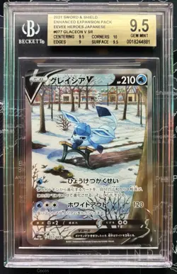 Pokemon Glaceon V 077/069 Eevee Heroes Alternate Art Japanese BGS 9.5 GEM MINT - Image 1