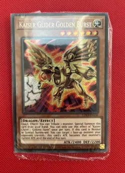 LDS3-EN136 KAISER GLIDER GOLDEN BURST SECRET RARE 1ST EDITION YuGiOh CARD - Image 1