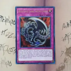Red-Eyes Fang with Chain LEDU-EN004 1st Edition Holo NM yugioh Card English - Image 1