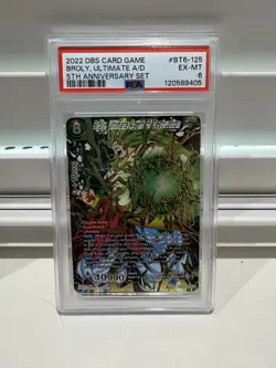 Dragon Ball Super Card Game Broly, Ultimate Agent of Destruction BT6-125 PSA 6 - Image 1