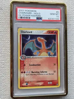 2007 Pokemon EX Power Keepers Charizard Holo Card #6/108 PSA 10 - Image 1