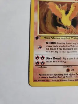 Pokemon Card - Moltres - 1st Edition, Fossil 12/62 Holo Rare - Image 3
