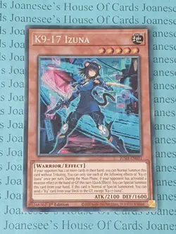 JUSH-EN031 K9-17 Izuna Collectors Rare Yu-Gi-Oh Card 1st Edition New - Image 1