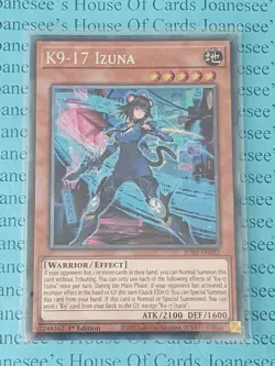 JUSH-EN031 K9-17 Izuna Collectors Rare Yu-Gi-Oh Card 1st Edition New - Image 3