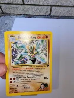 Giovanni's Machamp (Holo) and Machop Gym Challenge Pokemon Card TCG - Image 4