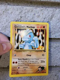 Giovanni's Machamp (Holo) and Machop Gym Challenge Pokemon Card TCG - Image 5