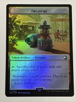 MTG Universes Beyond: Jurassic World Treasure/Merfolk Token Foil 0002/0005 - Image 1