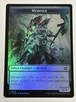 MTG Universes Beyond: Jurassic World Treasure/Merfolk Token Foil 0002/0005 - Image 2