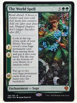 The World Spell NM/M* Dominaria United ENGLISH 189/281 mtg pack fresh - Image 1