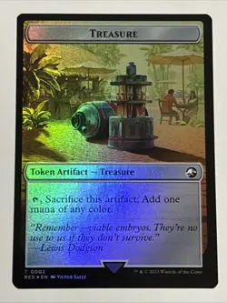 MTG Universes Beyond: Jurassic World Treasure/Fungus Token Foil 0002/0007 - Image 1